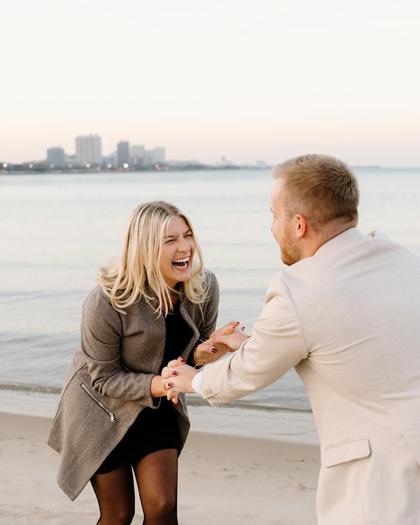 Winter beachside engagement session with Ryan &amp; Andrea 💜 North Avenue Beach, I fall in love with you more deeply every time we spend time together.