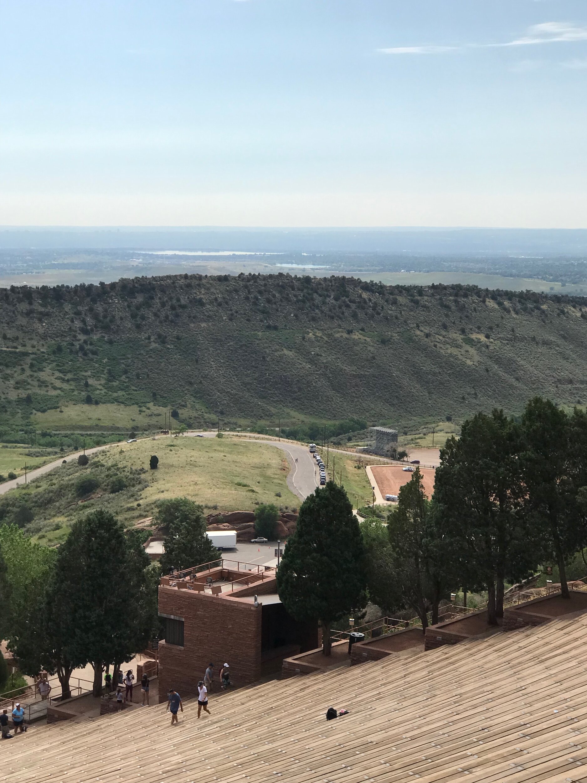 A view down the amphitheater - and in the distance the road up.