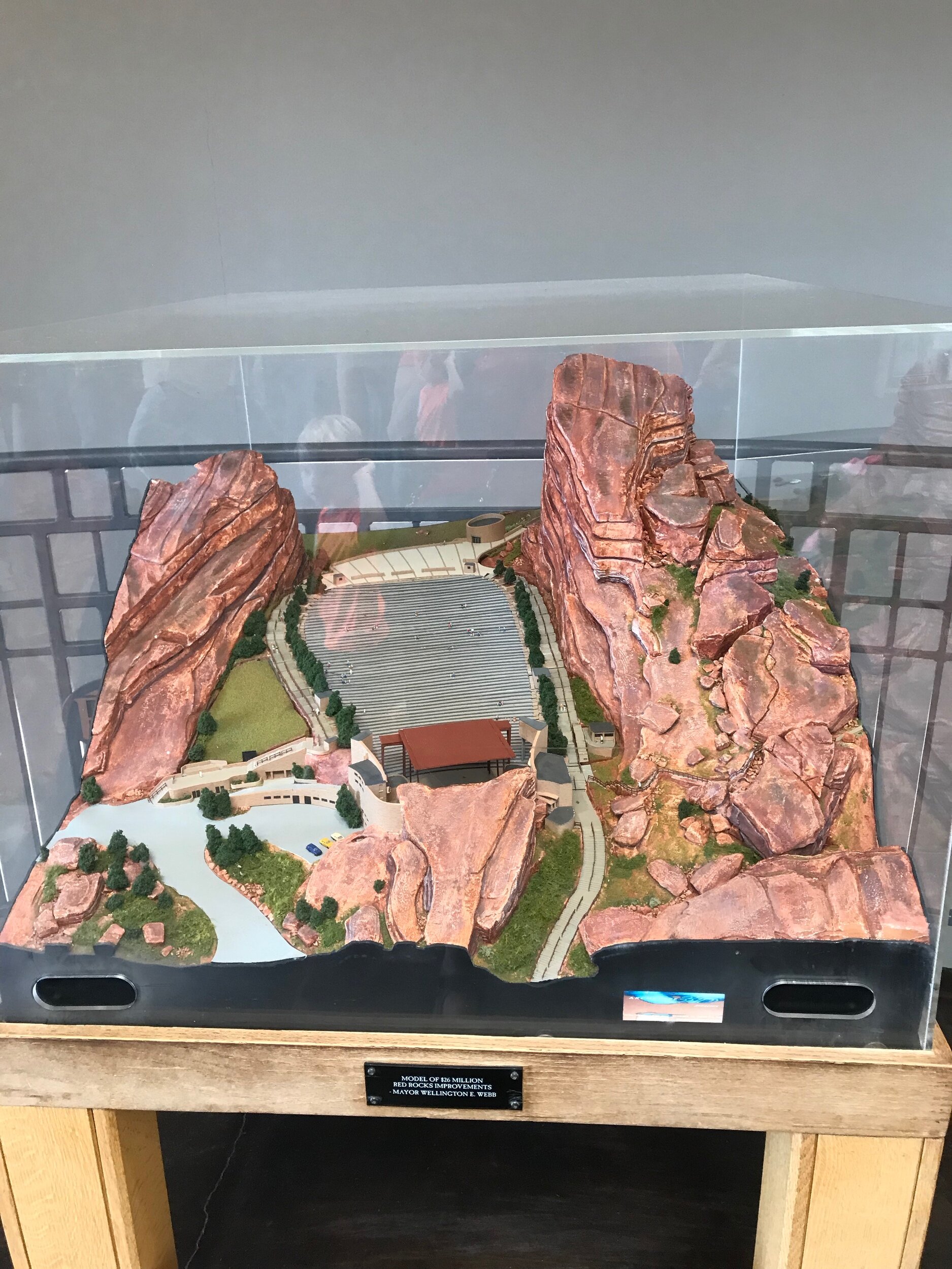 A model showing the red rocks around the amphitheater. What an amazing effort to build this!