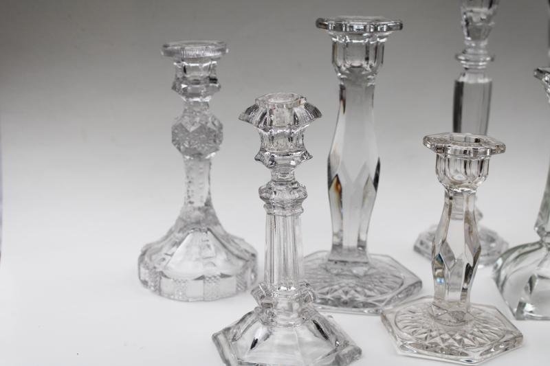 Clear Glass Taper Candle Holder Assortment