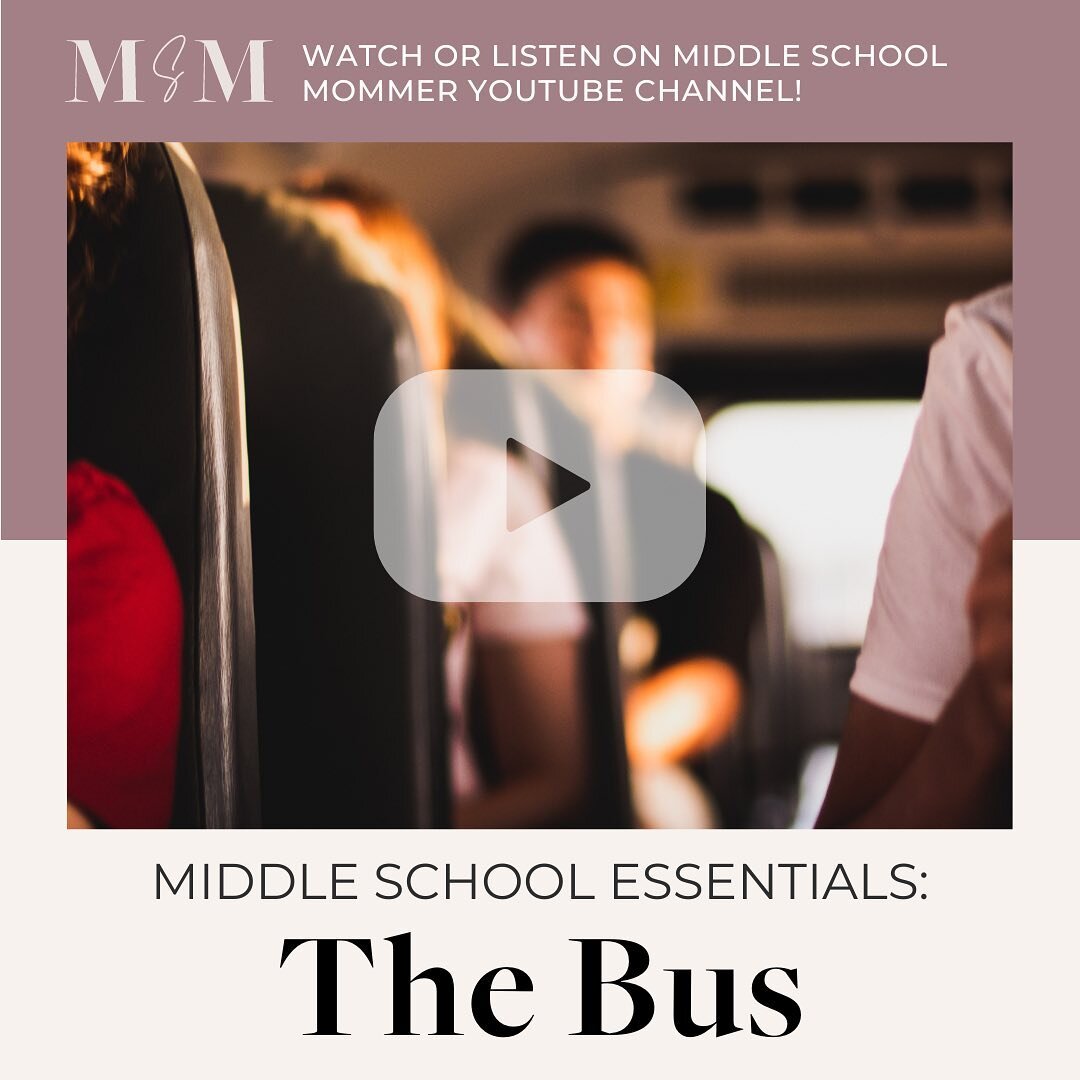 📣 New series! Middle School Essentials. Check out this new offering on my YouTube channel - Middle School Mommer. You will get educated in a number of basic, important areas for your child like academic success, social life, emotional needs, and mor