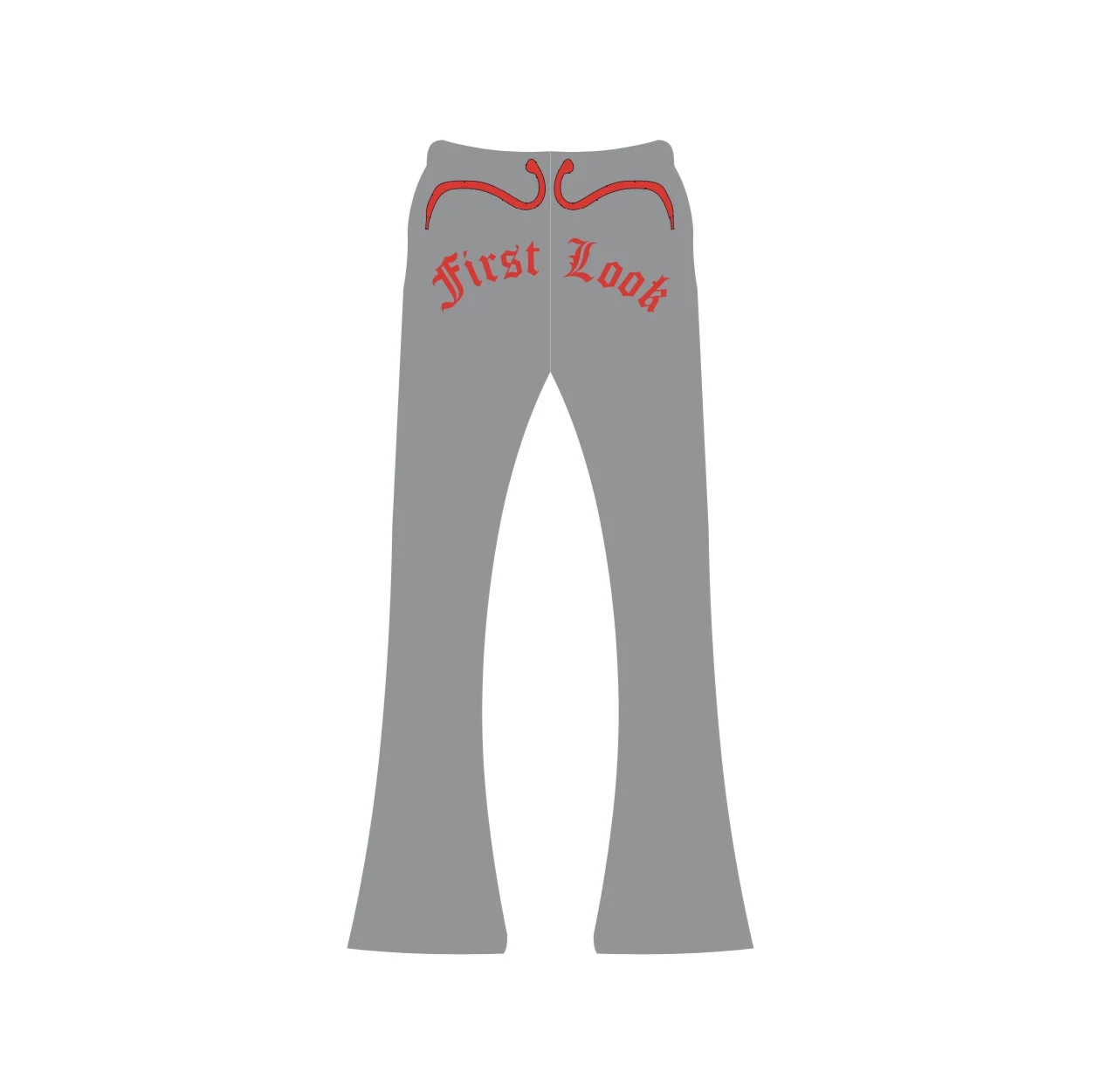 Grey Red stacked Sweats First Look Designers
