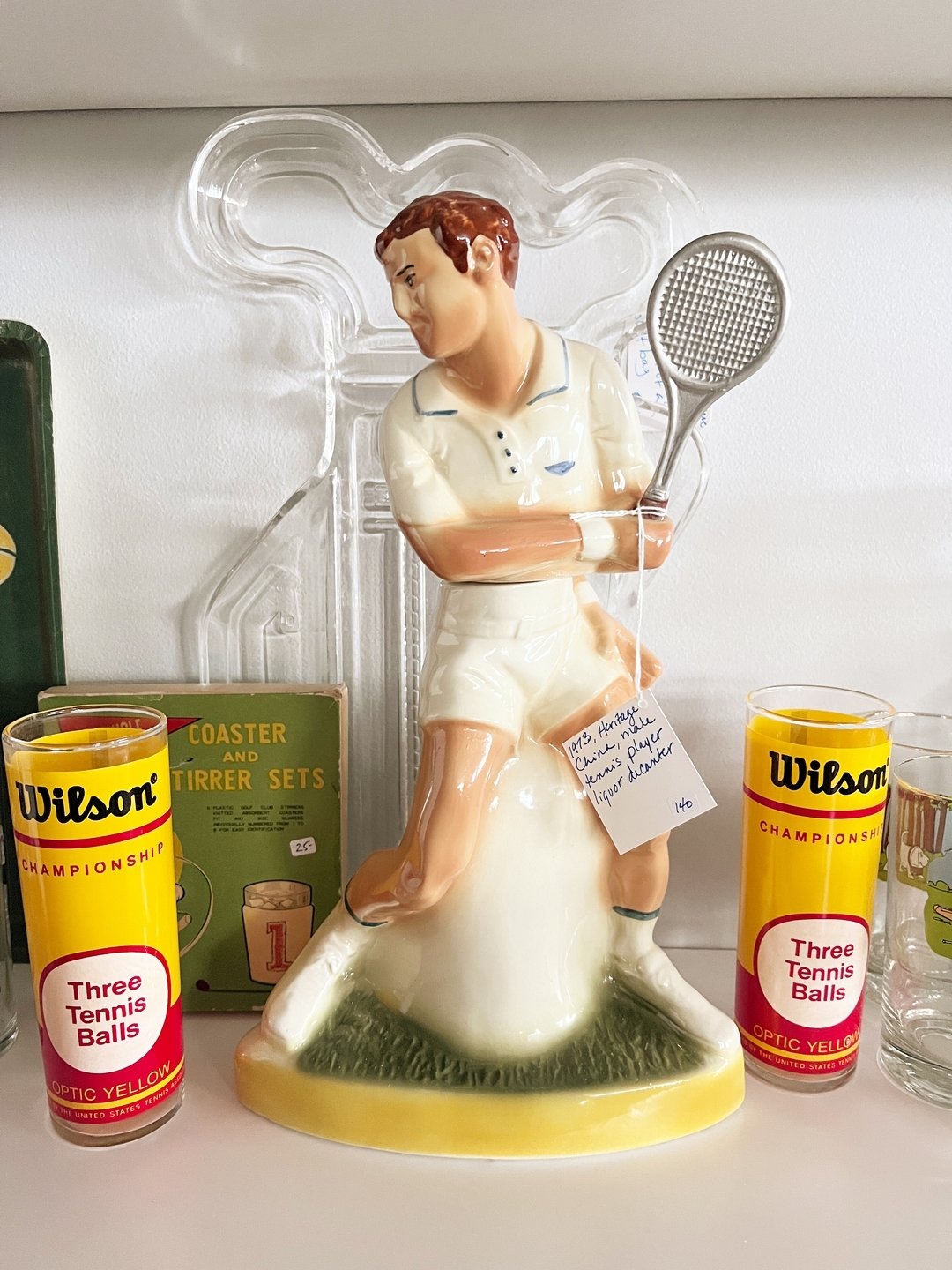 GAME + SET + MATCH = COCKTAIL TIME 🎾
Post match drinks just taste better with this Vintage tennis inspired decanter and our best selling vintage Wilson glasses. 

#melangeosterville #shopmelange #vintagebarware #shoposterville #shopthecape #shopcape