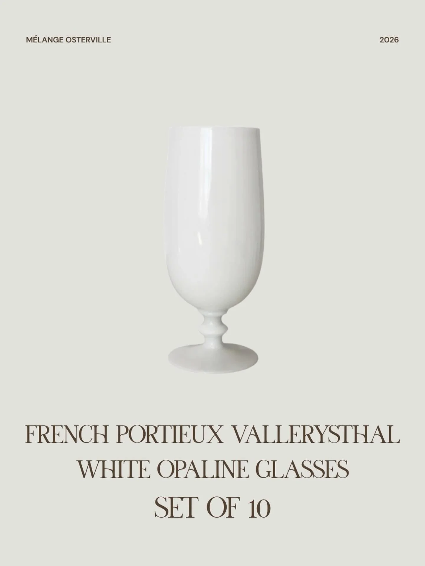 On this episode of our spotlight, we&rsquo;re showcasing a timeless ten piece glass set. These French Portieux Vallerysthal White Opaline glasses are timeless, sophisticated, one of a kind, and newly on our website!