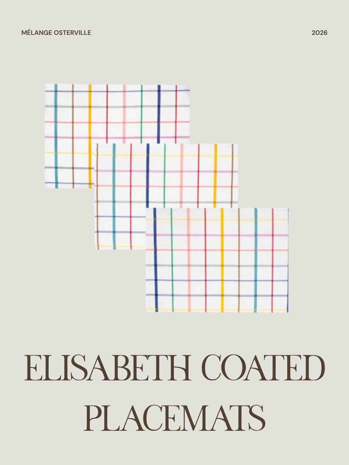 The Elisabeth Coated Placemat: where playful pattern meets polish. Elevate your typical table setting with these easy, wipe-clean accent pieces. They are both beautifully made, and resistant to the stains of everyday life!