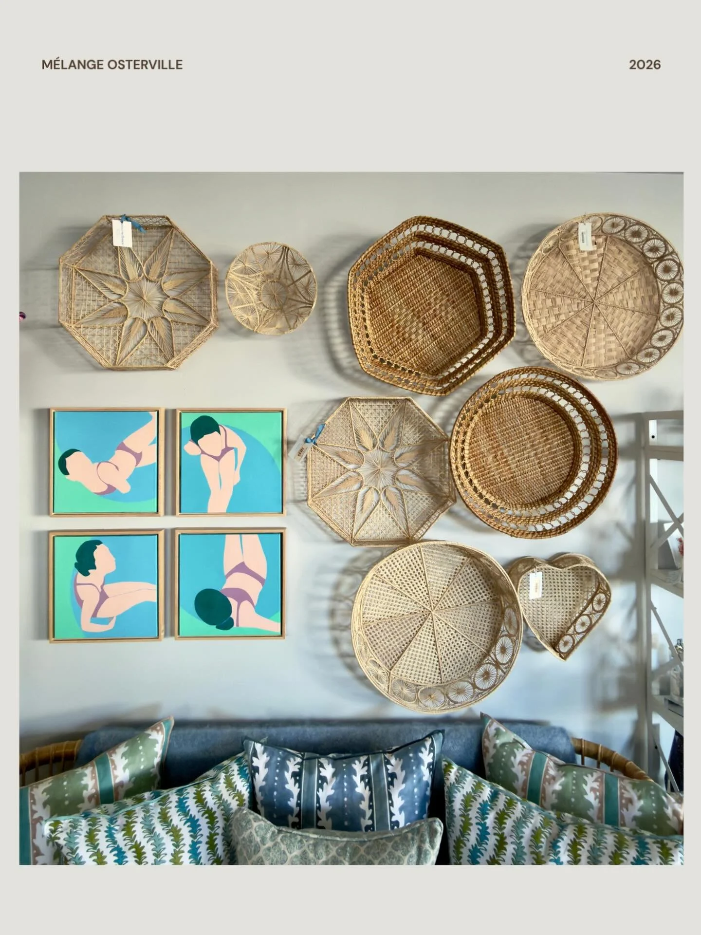 Dive into the world of M&eacute;lange where you&rsquo;re guaranteed a soft landing in gentle sea tones and breezy, woven pieces made for summer living 🌊🐚