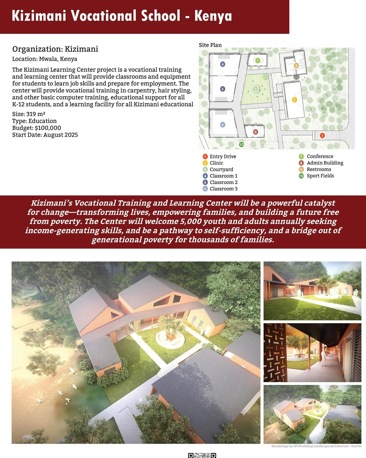 It was a pleasure supporting Construction for Change at last month&rsquo;s gala.
6B Workshop was proud to contribute by providing all the renderings for five inspiring projects that reflect the organization&rsquo;s mission to create spaces that uplif