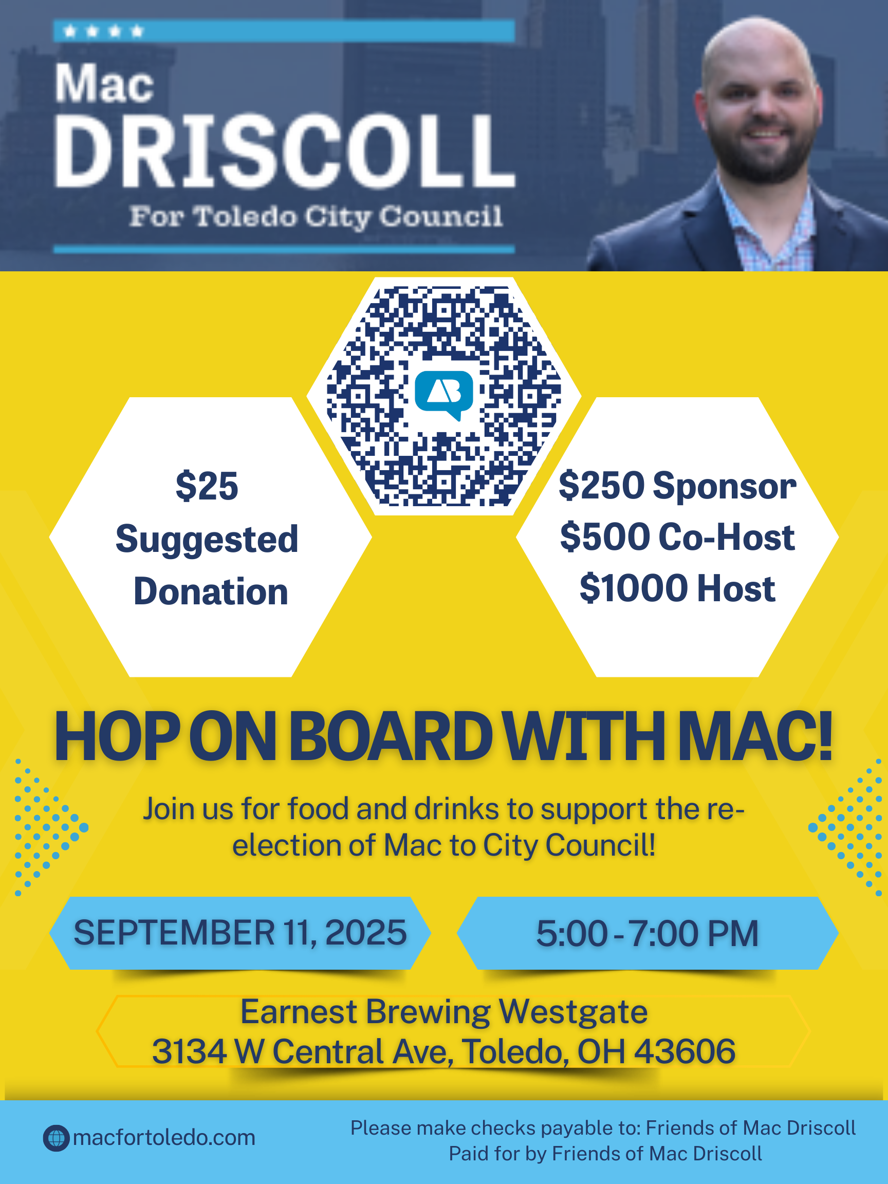 Hop on Board to Retain Mac Driscoll!