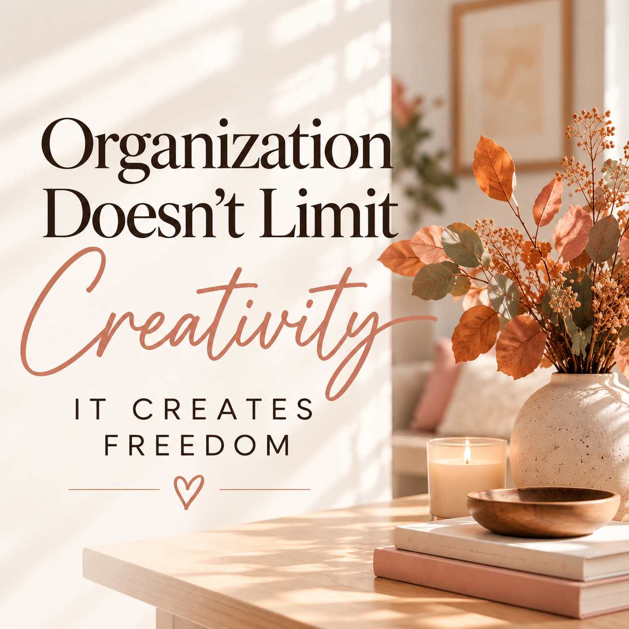 Organization Doesn’t Limit Creativity—It Creates Freedom 🍂