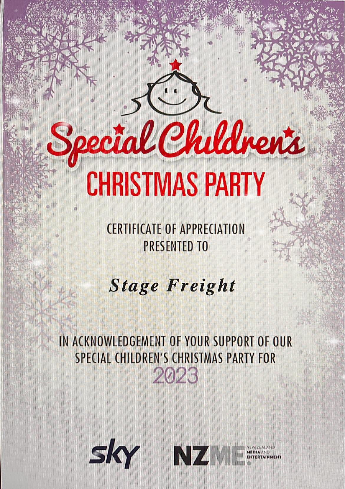 Special Children&rsquo;s Christmas Party, November 25th at the Te Rauparaha Arena, starts at 11am finishes at 2:30pm. 
Come on down and show your support for such a great event.