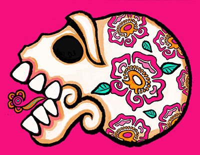 Flowery Skull
