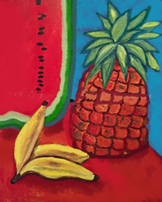 Fruit: Watermelon, Pineapple, & Bananas