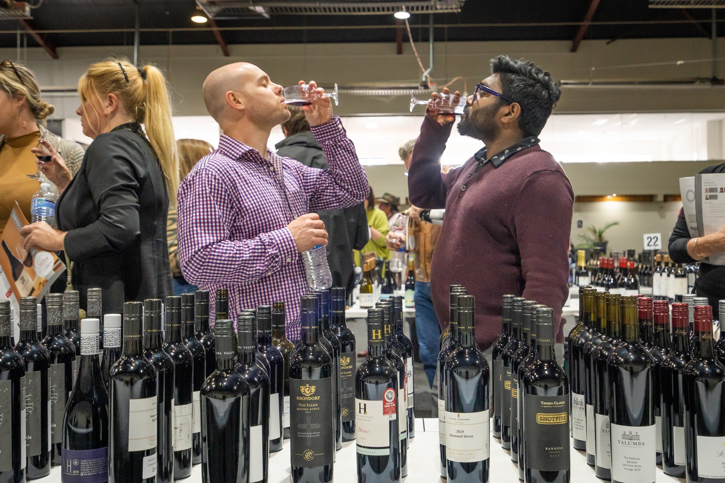 People tasting variety of wine styles