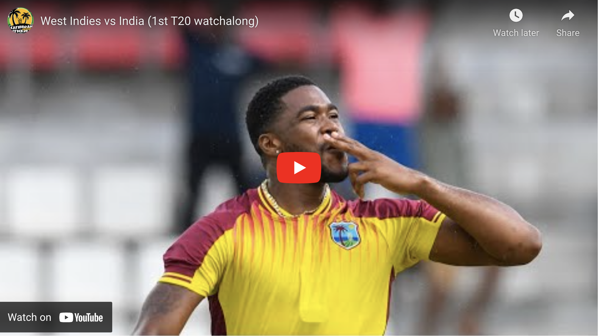 West Indies vs India (1st T20 watchalong)