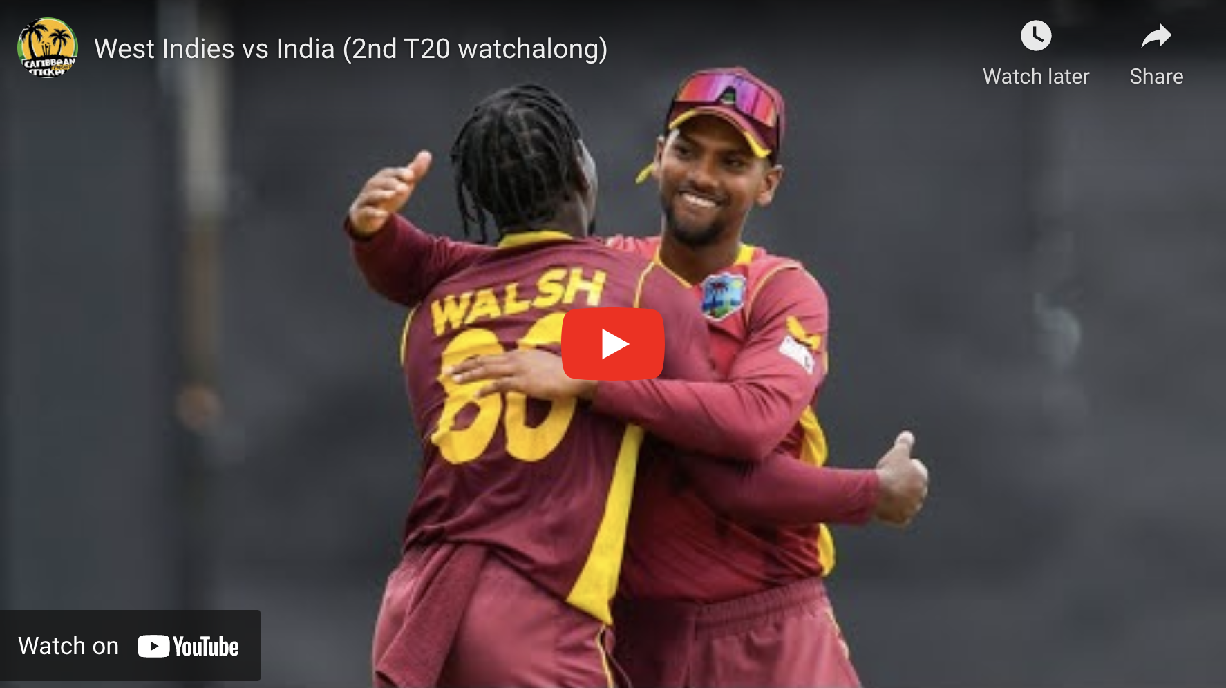 West Indies vs India (2nd T20 watchalong)