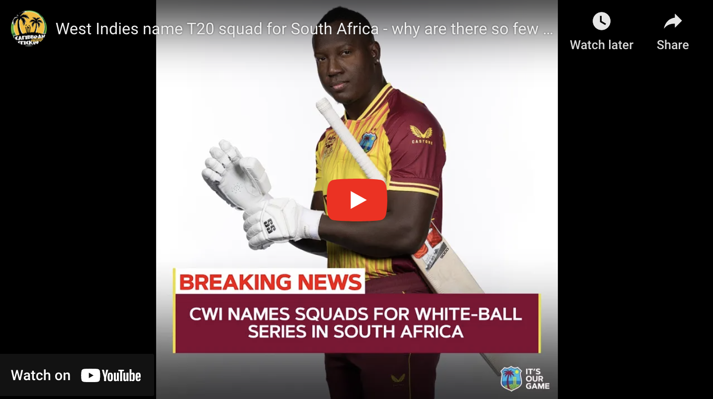 West Indies name T20 squad for South Africa - why are there&nbsp;so few changes?