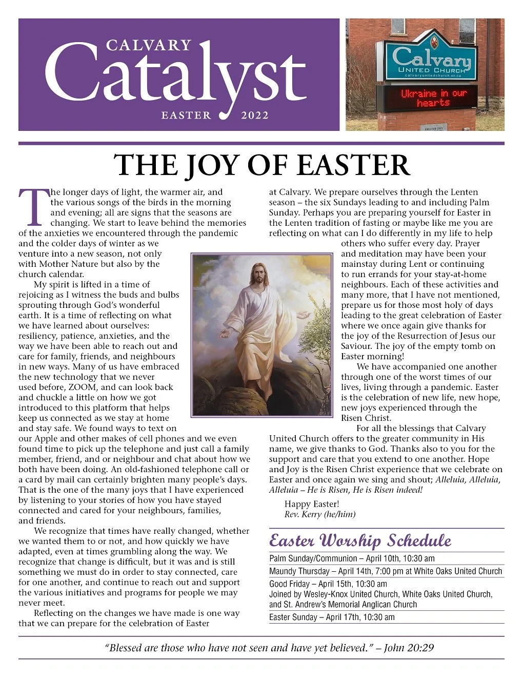 Catalyst — Calvary United Church