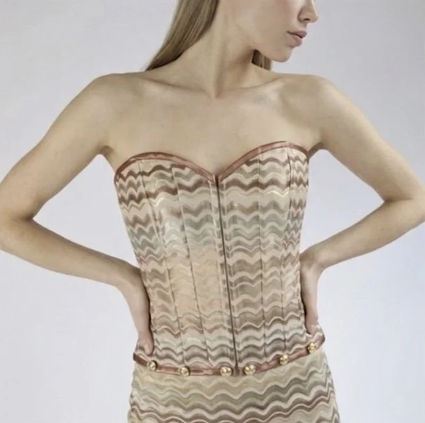 Ombre Stripe Corset Top