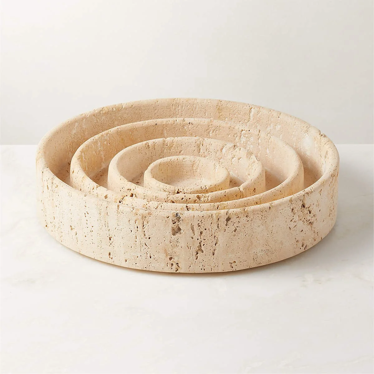 COJO BULLSEYE TRAVERTINE TRAY