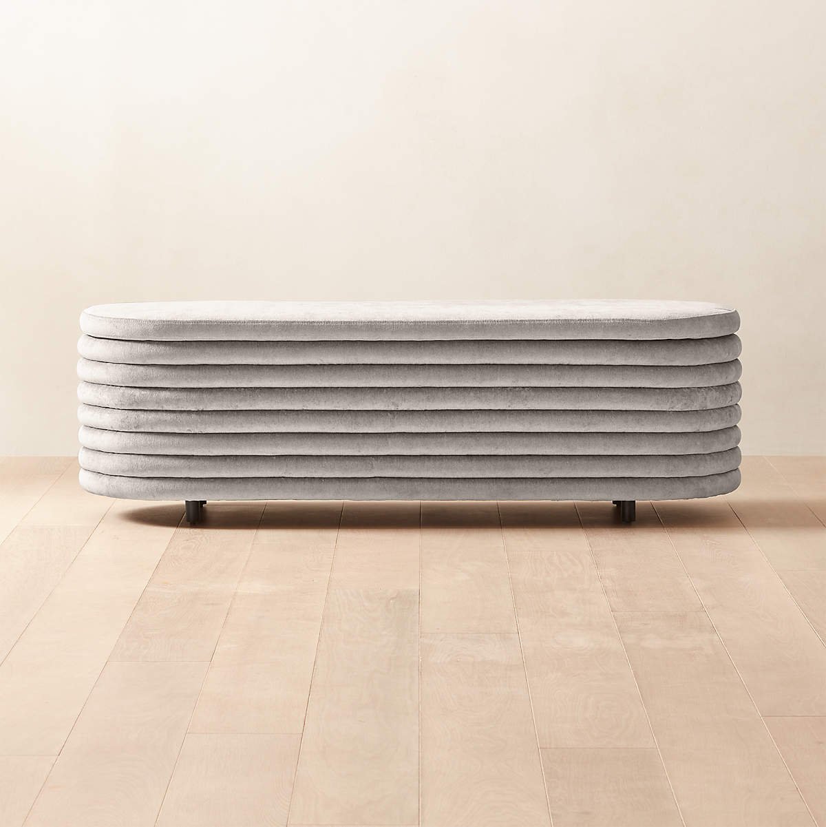 RIALTO PEWTER STORAGE BENCH