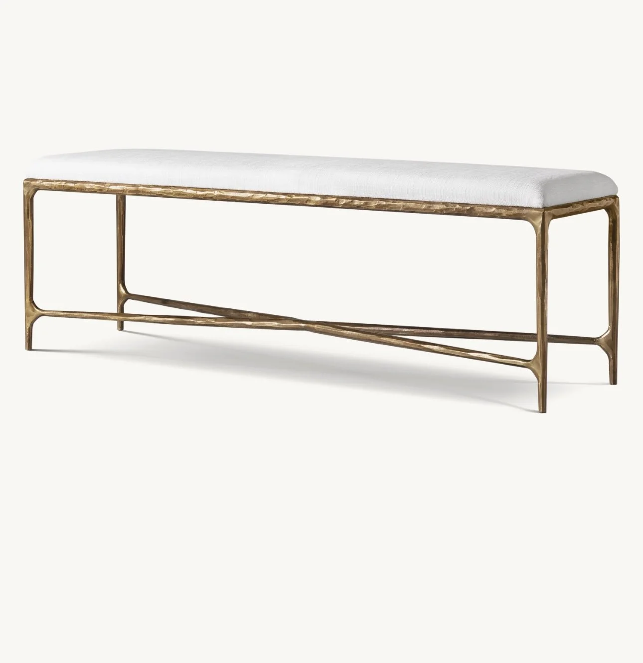 Restoration Hardware-Thaddeus Fabric End-Of-Bed Bench