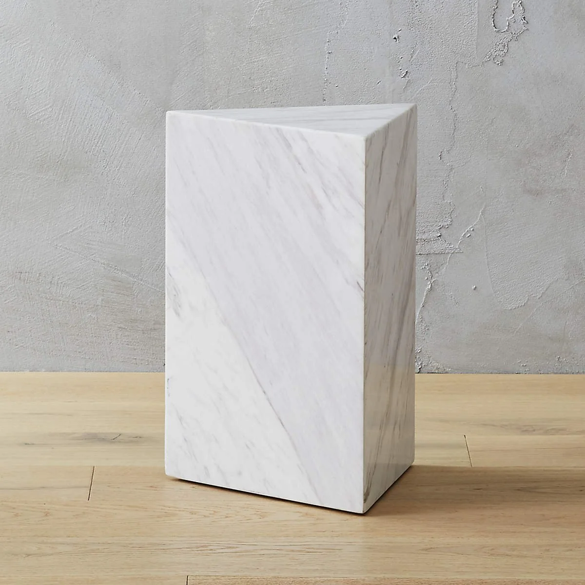 TRI WHITE MARBLE SIDE TABLE
