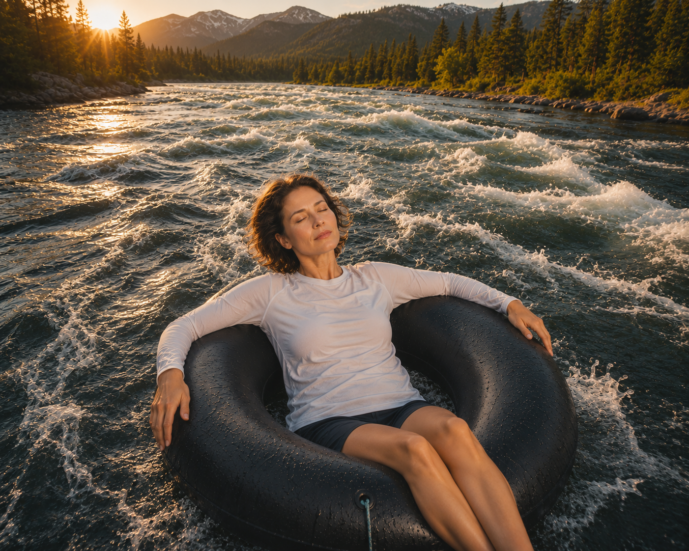 In a Floatie Down by the River