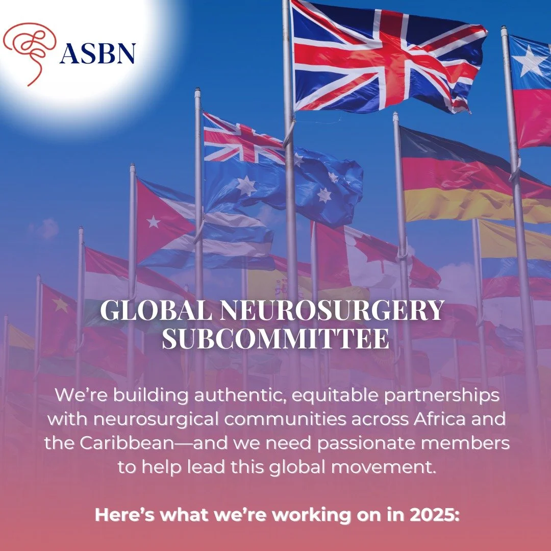 Your voice matters. Your ideas are valid.

Are you an ASBN member with a passion for global neurosurgery? We're currently accepting new members for our Global Neurosurgery Subcommittee and want you to be a part of the team. This is a chance to make a