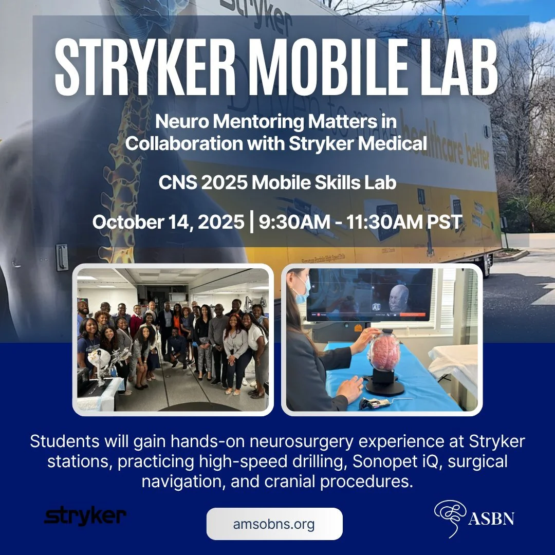 Future neurosurgeons, this one&rsquo;s for you!

📍 October 14 | 9:30&ndash;11:30 AM PST

At CNS 2025, students will gain hands-on neurosurgery experience at Stryker stations&mdash;practicing high-speed drilling, Sonopet iQ, surgical navigation, and 
