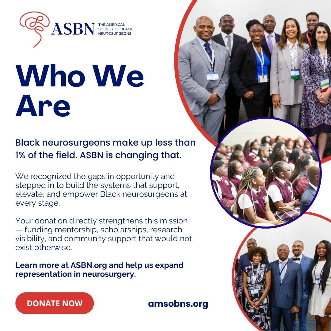 Every surgeon who steps into the OR doesn&rsquo;t just carry their training &mdash; they carry their story. Their community. Their ancestors. Black neurosurgeons make up less than 1% of the field. We saw the barrier and chose to become the bridge.

 