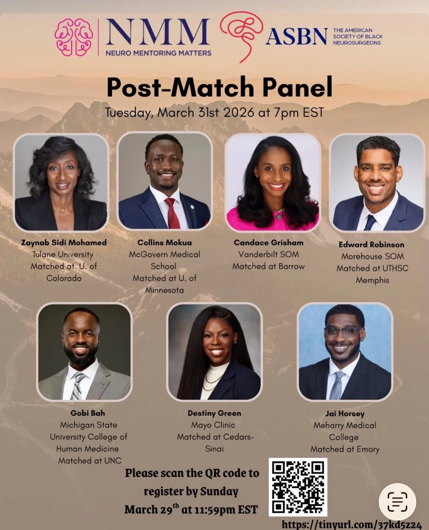 Join us for our NMM x ASBN Post-Match Panel 🎉
Hear directly from newly matched neurosurgery interns as they share insights, lessons, and advice for the journey ahead.

🗓 Tuesday, March 31st
🕖 7 PM EST

Register via the QR code or link in bio &mdas