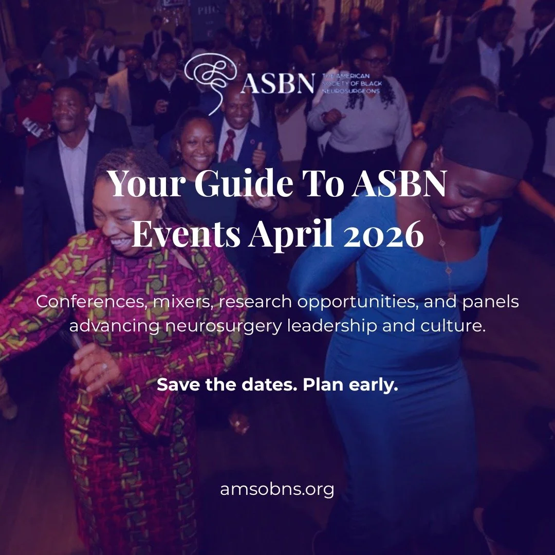 April is loading&hellip; and if you&rsquo;re serious about neurosurgery, you need to be in these rooms. 🧠✨This month, the American Society of Black Neurosurgeons is bringing you two powerful opportunities to connect, learn, and elevate:

🔥 Mentor o