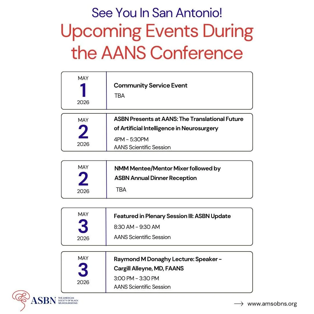 The room will be full. The conversations will matter. Join us at the AANS Annual Scientific Meeting for a powerful lineup of conversations, connection, and community. From advancing AI in neurosurgery to mentorship, leadership, and legacy moments&mda