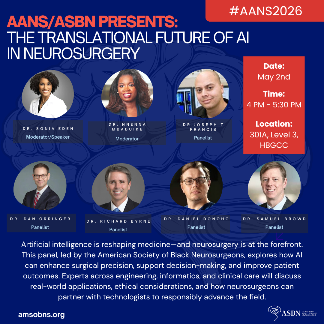 AANS/ASBN Presents:  The Translational Future of AI  in Neurosurgery