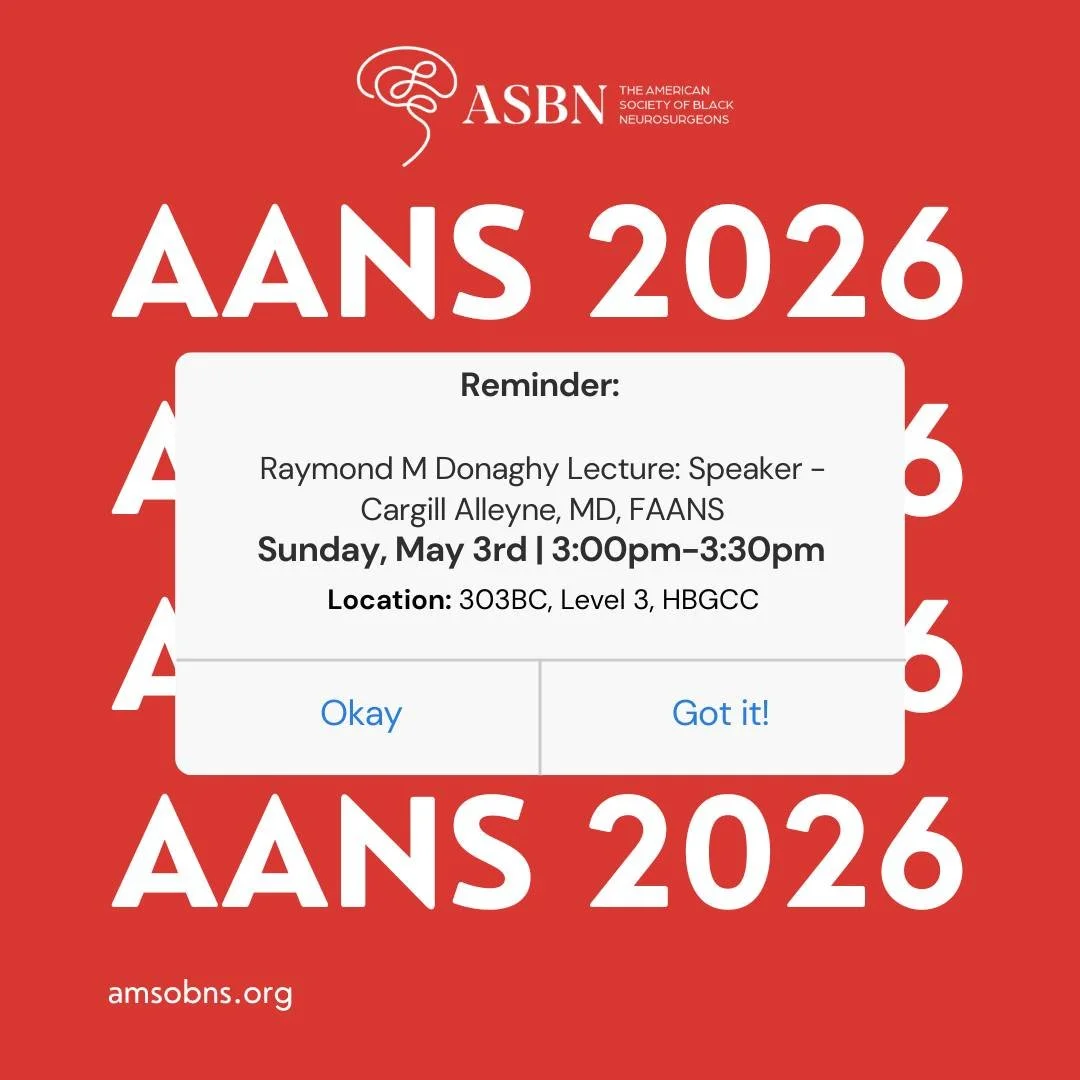 Don't forget! This Sunday, excellence will take the stage. We are excited to support our very own Dr. Cargill Alleyne, who will present at the CV Controversies &ndash; Raymond M. Donaghy Lecture at AANS 2026.

A powerful moment showcasing leadership 