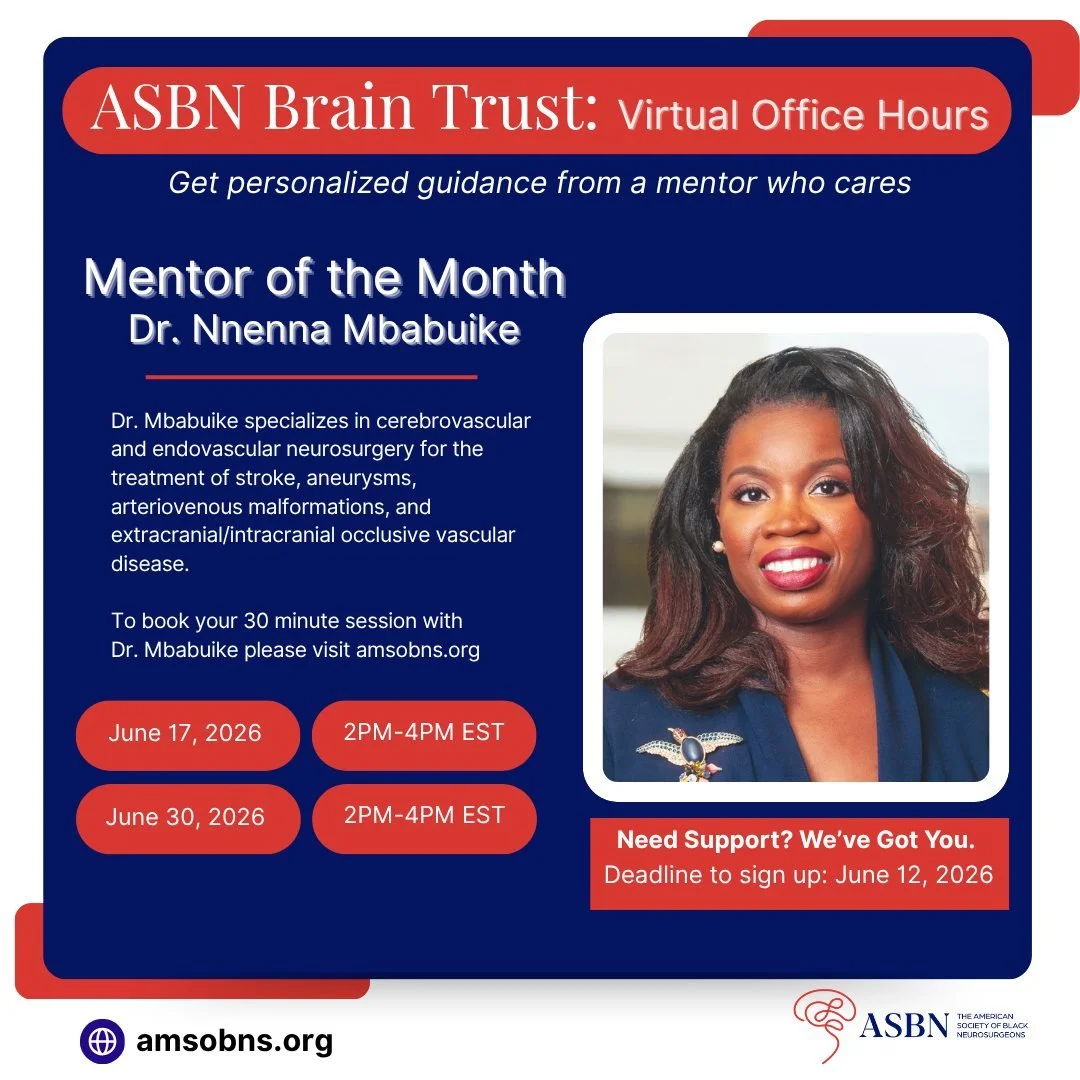 Whether you&rsquo;re navigating medical school, exploring neurosurgery, preparing for residency, or seeking career guidance, this is your opportunity to ask meaningful questions and learn from a mentor who genuinely cares about your growth and succes