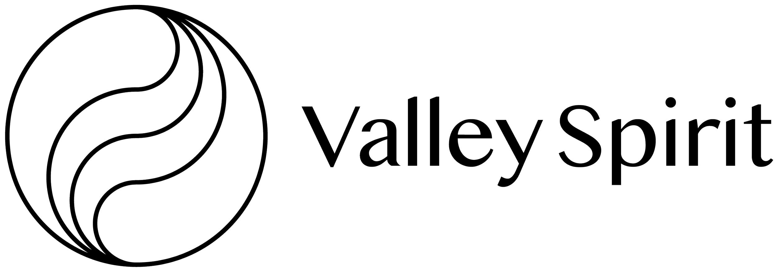 Valley Spirit logo with a stylized leaf and the words 'Valley Spirit' in text
