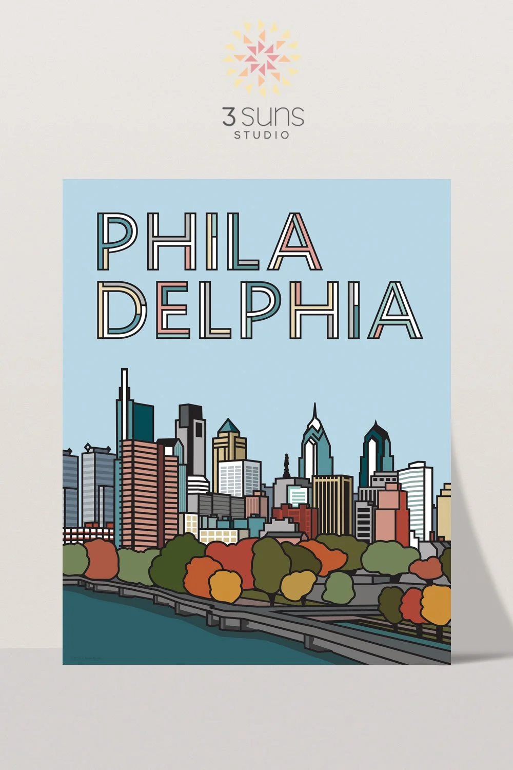 Philly Skyline Art Print