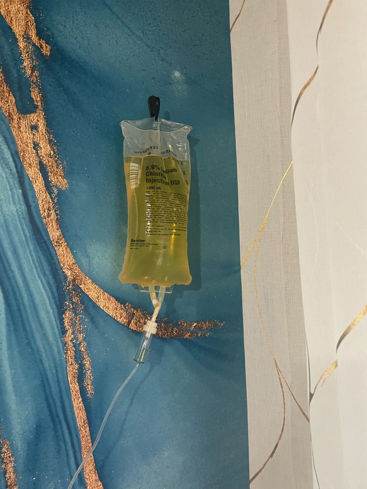 Hanging IV infusion at The Irenic Place in Aledo, Texas
