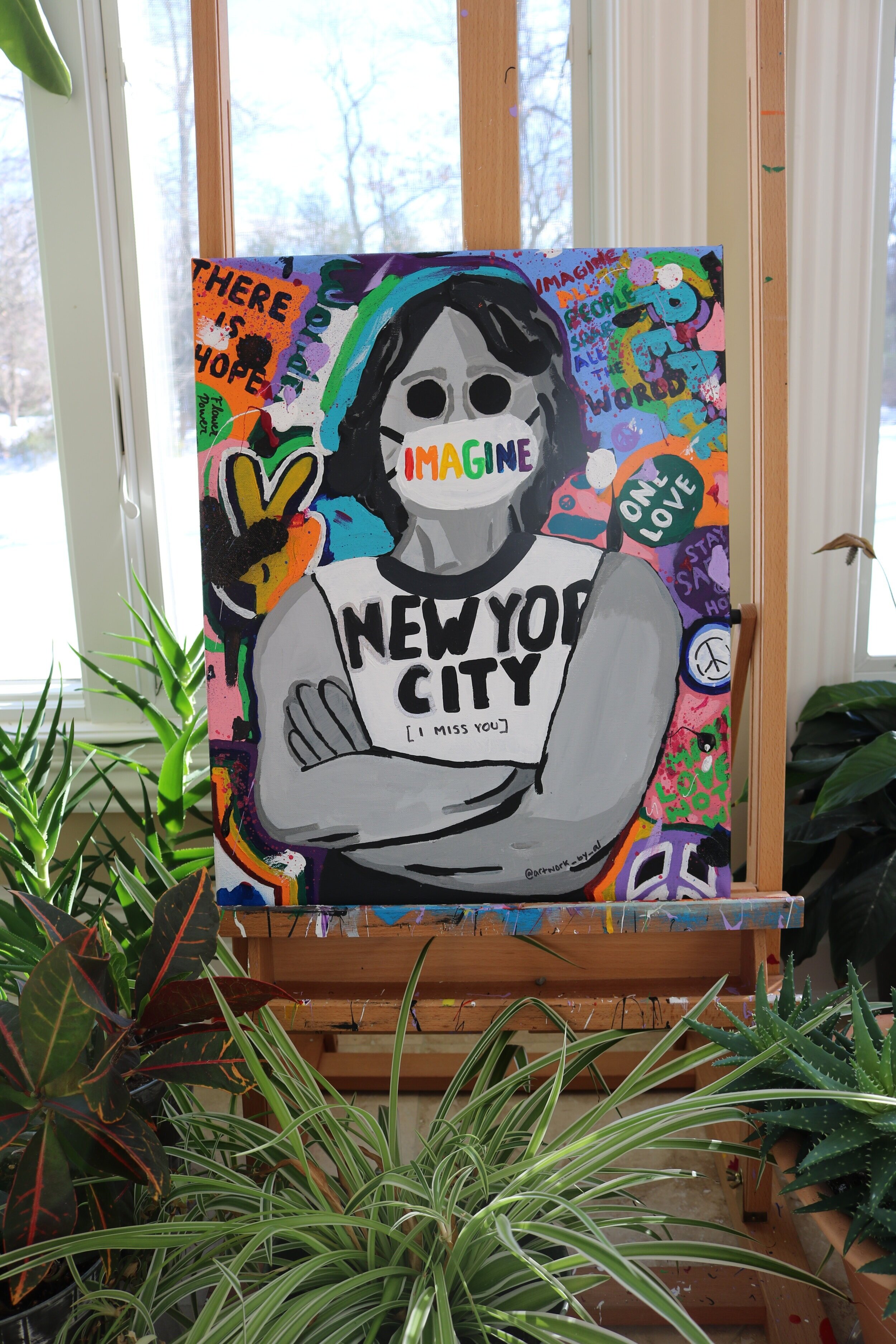 Hope Reimagined COVID-19 Fundraiser 16 x 20 Acrylic on Canvas