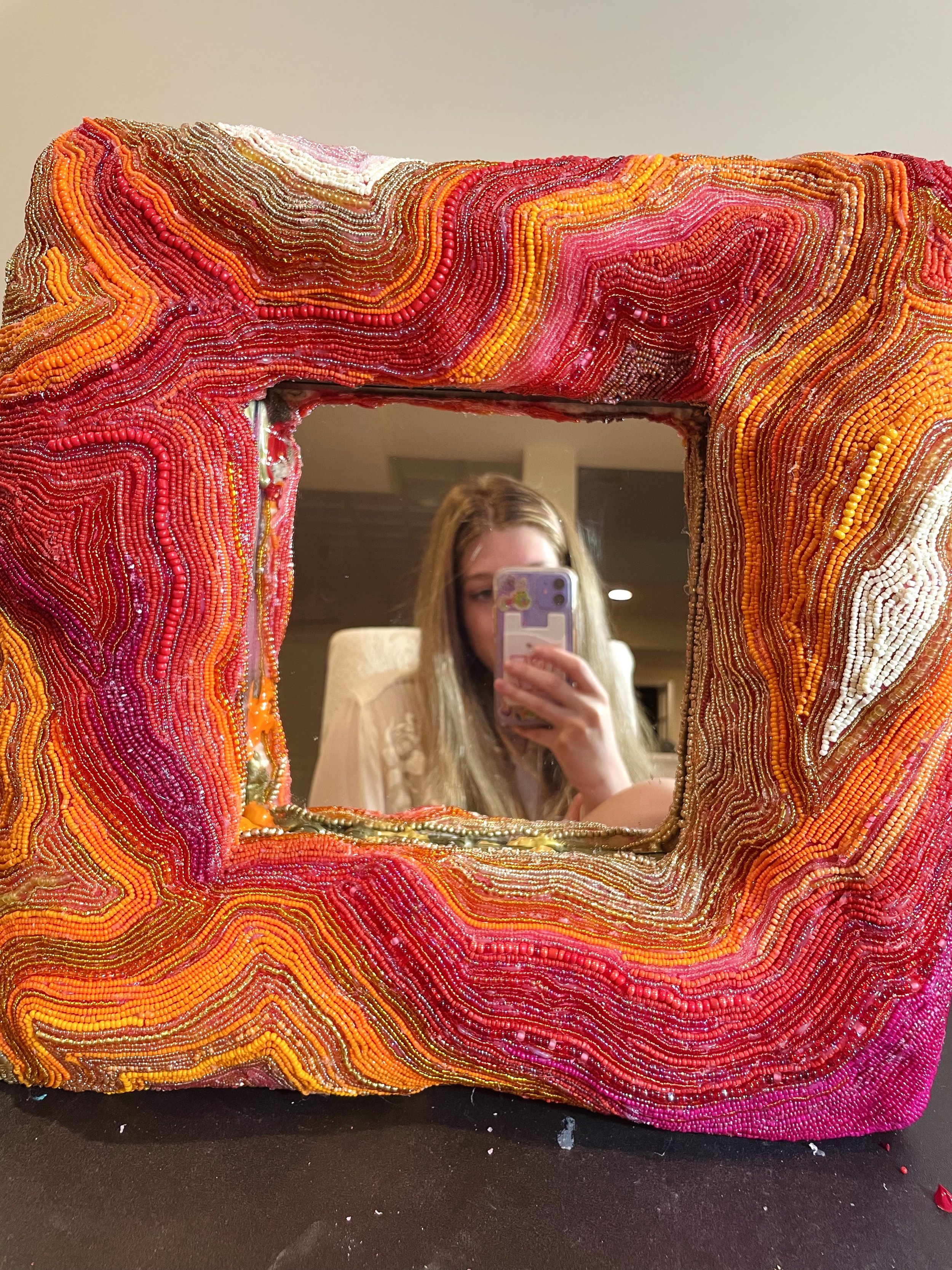 Beaded 3D mirror (not for sale)