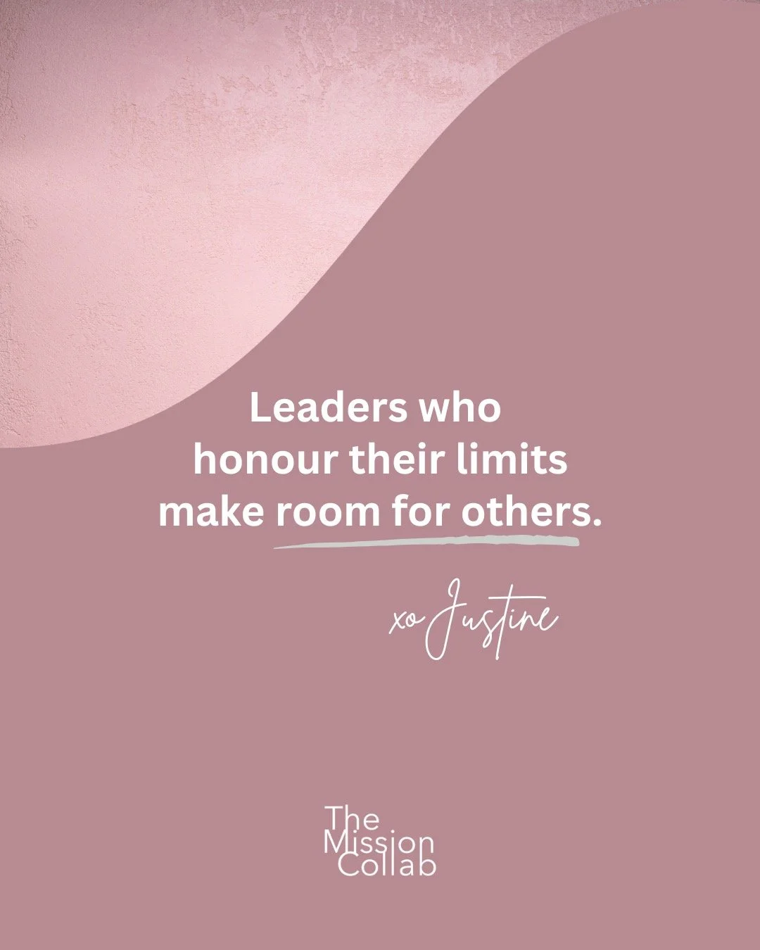 When leaders overextend, they take up space that others could be filling. When you know and honour your limits, you allow others to step forward with their gifts. Everyone has space to contribute, and the whole becomes stronger. Healthy leaders make 