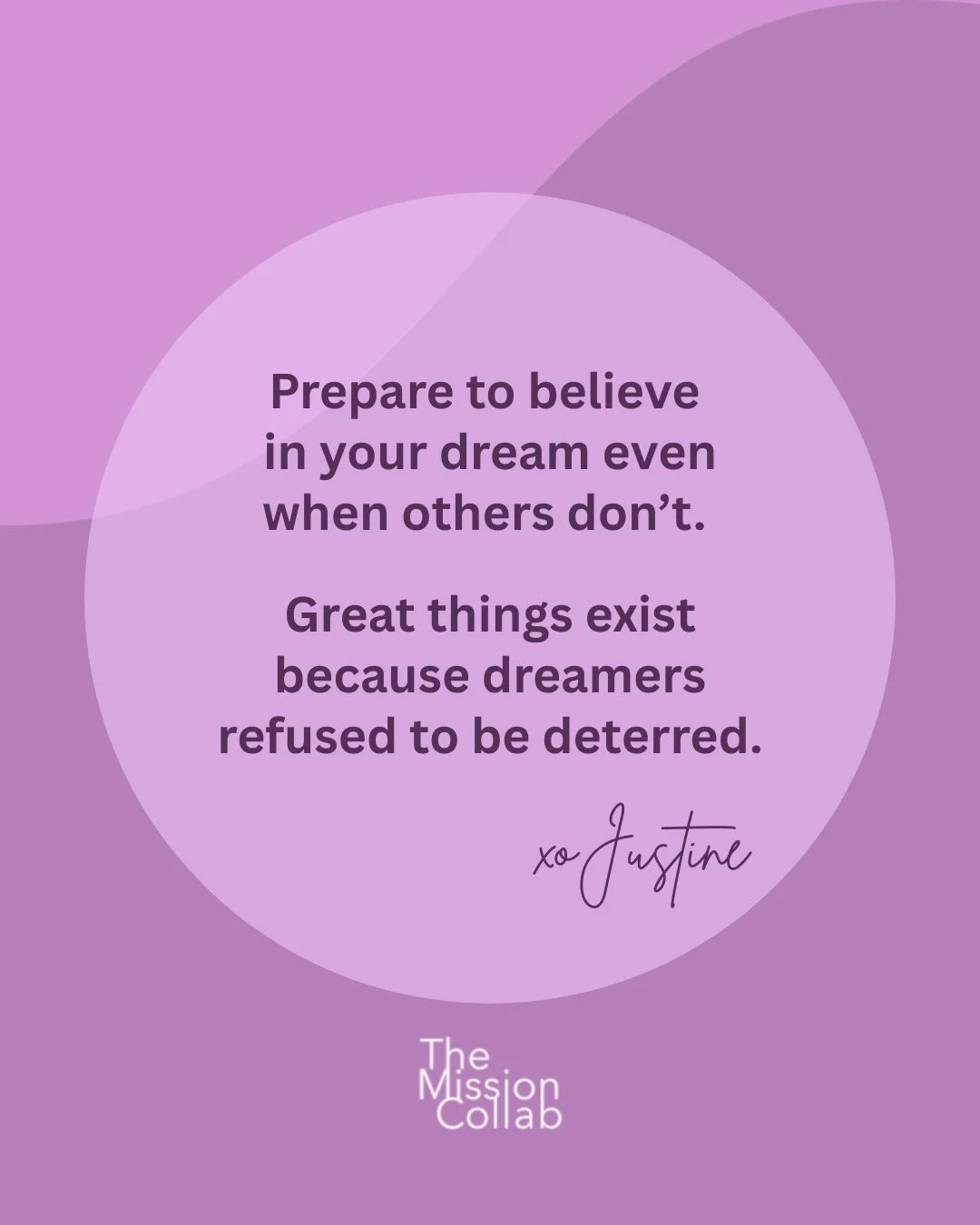 Not everyone will understand your dream at first. People will fail to see what you can see. That does not mean the dream is wrong.

Many meaningful, innovative, and world-changing ideas were once met with scepticism and very little support. The peopl