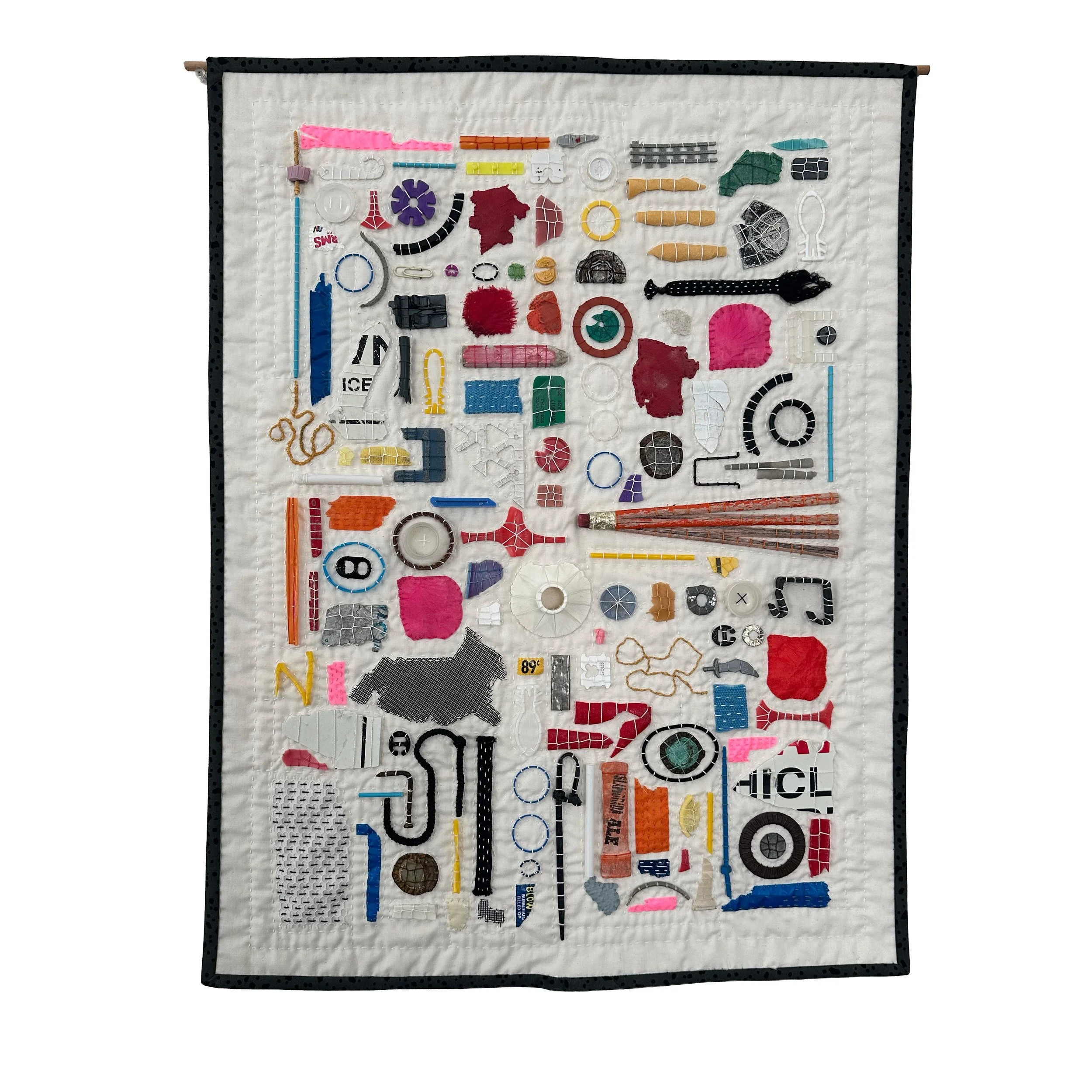 A Tapestry of Trash— Sign of the Times 2024 00 x 00 in Arts Westchester, White Plains April 2025.