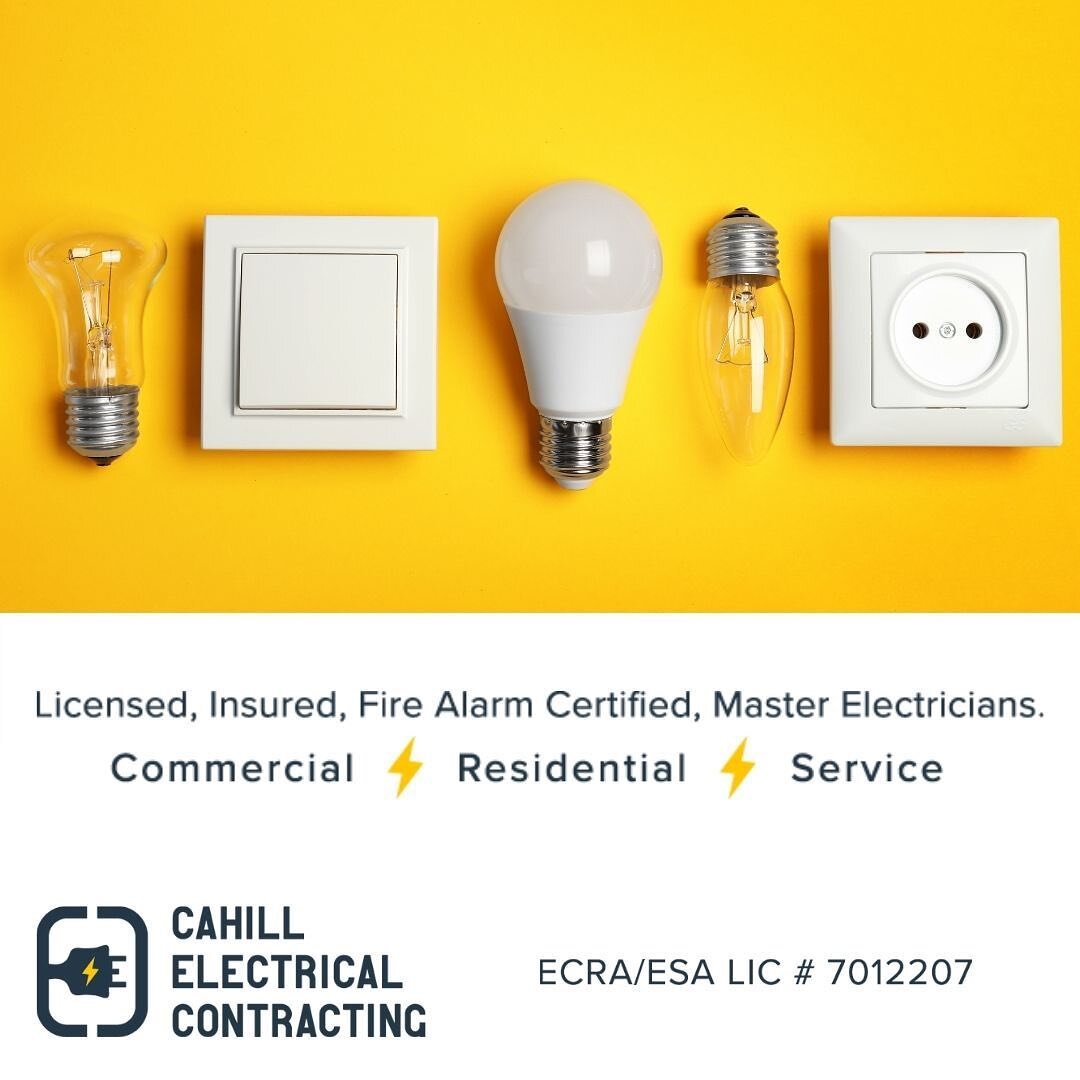 We know electrical ⚡️

We have seen so many different electrical jobs in our 30+ years of experience and we can assure you that by the time CEC has completed a job, it&rsquo;ll be up to code and exceed your expectations.

Contact us today info@cahill