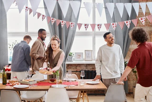 group-of-people-having-a-holiday-party