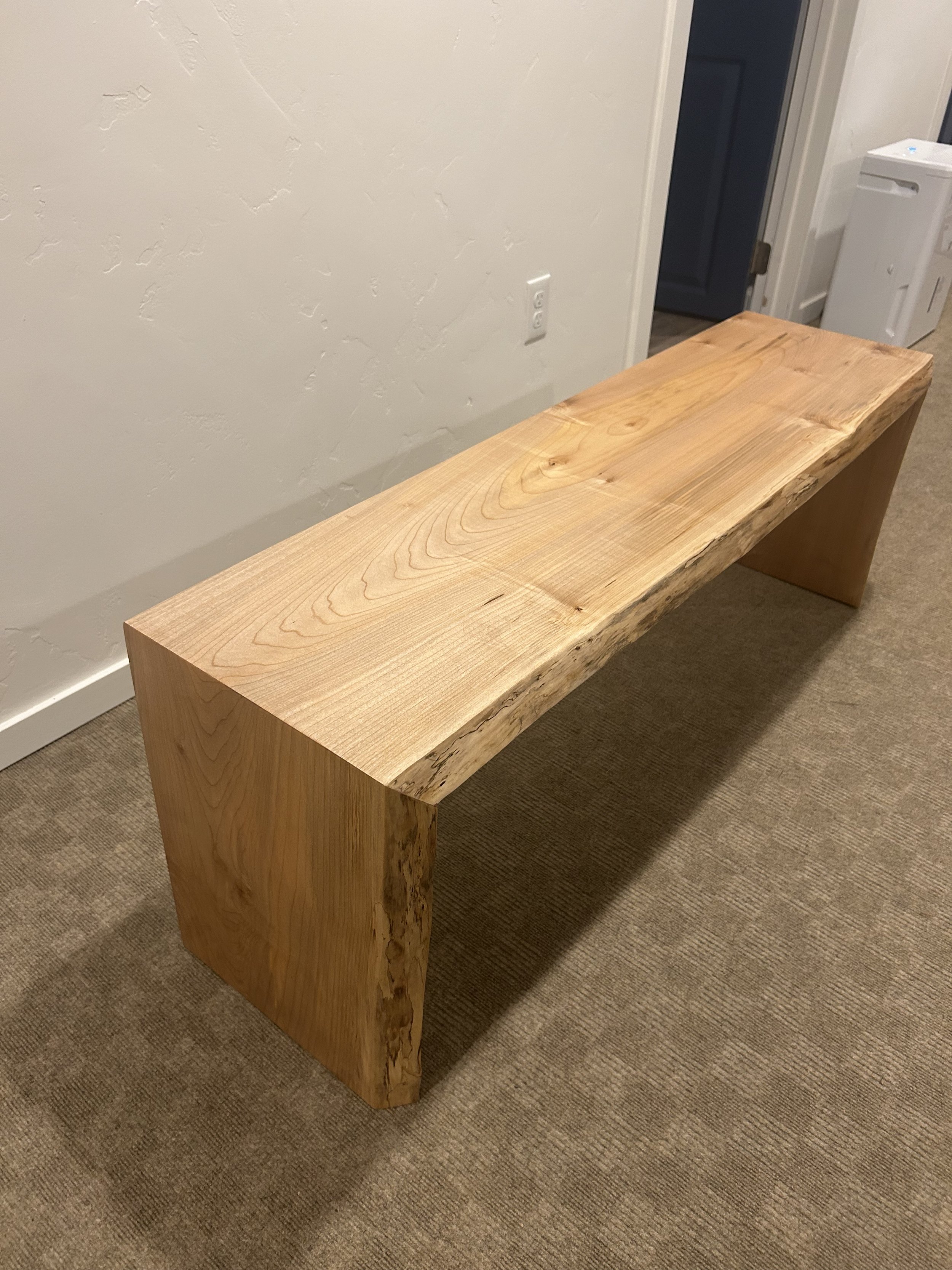 waterfall maple bench