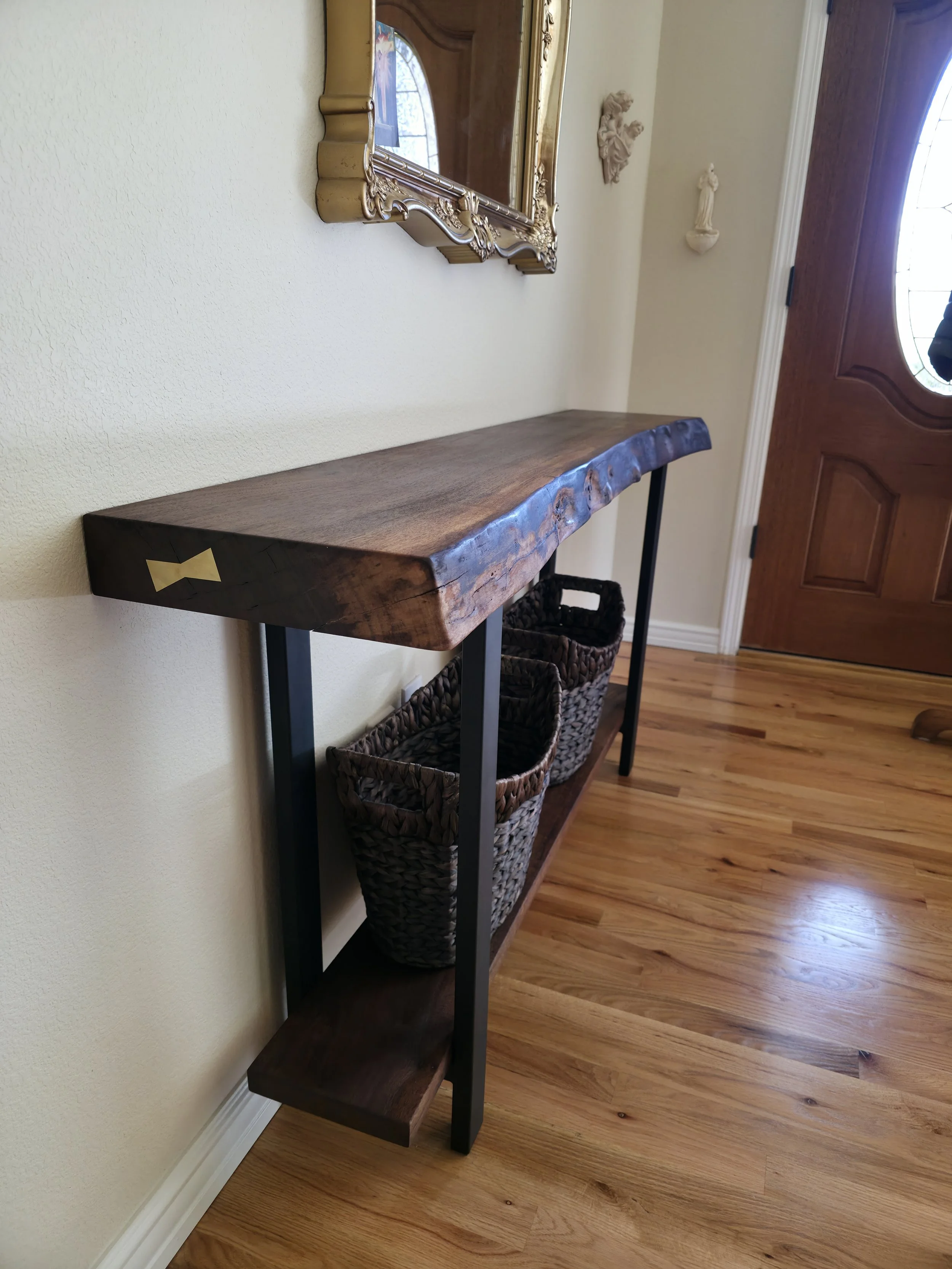 claro walnut entry table