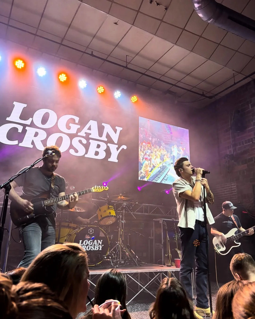 Drumhead for @reallogancrosby!
// #logancrosby #branding #stageart #drumhead #drumheadart #woodshed