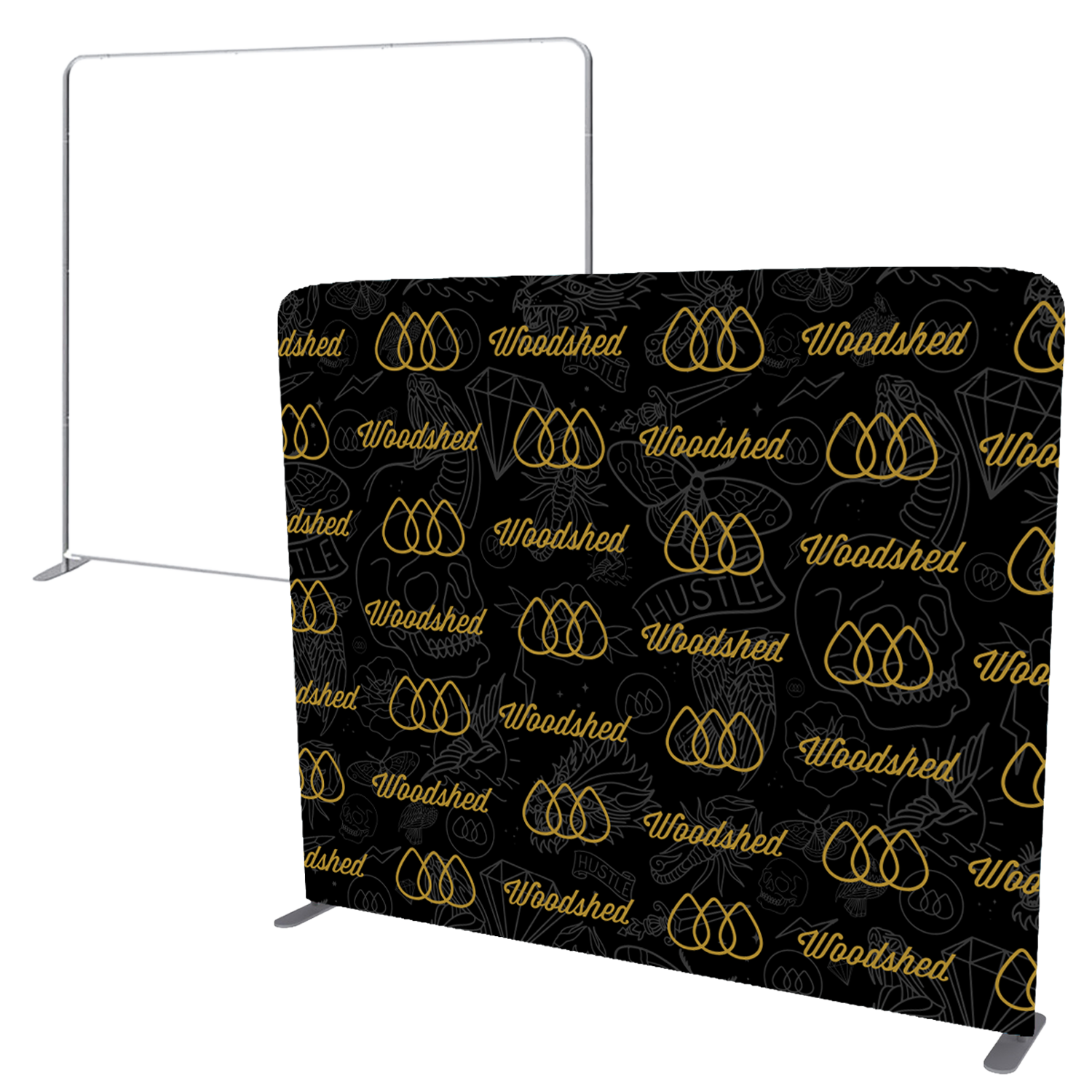 Standup Step & Repeat Fabric Backdrop Wall // Woodshed Stage Art